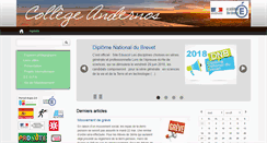 Desktop Screenshot of collegeandernos.fr