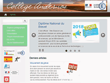 Tablet Screenshot of collegeandernos.fr